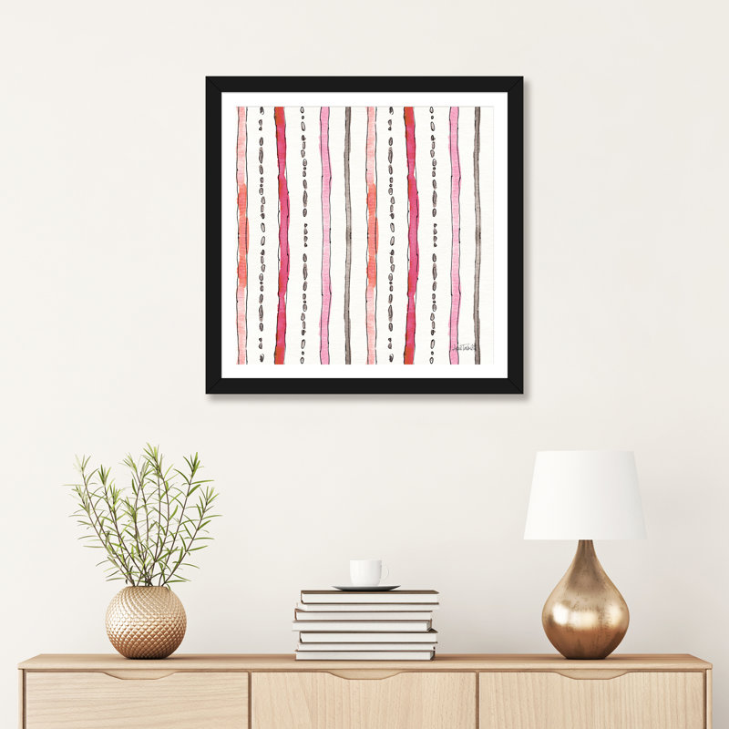 Art sur motif chic accents vi, H 24 po x l 24 po x P 1 po, Papier avec cadre noir