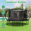 Trampoline récréatif pour enfants 12 pi avec enceinte de sécurité - utilisation intérieure et extérieure - noir-113374247