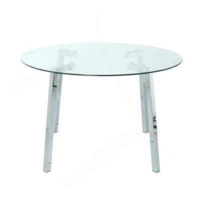 Jenil Round Glass Top Dining Table