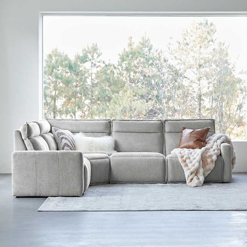 Canapé modulaire inclinable électrique surdimensionné de 124 po Majida avec siège inclinable Majida, 41.5" H x 124" W x 88" D