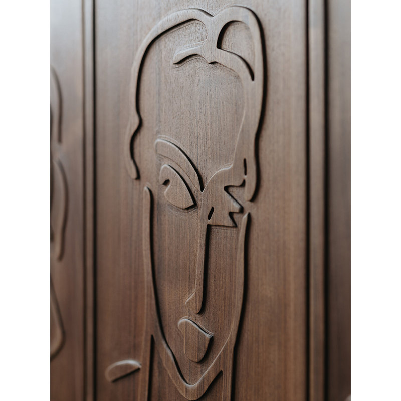 Nordic Retro Accent Cabinet Solid Wood Accent Cabinet