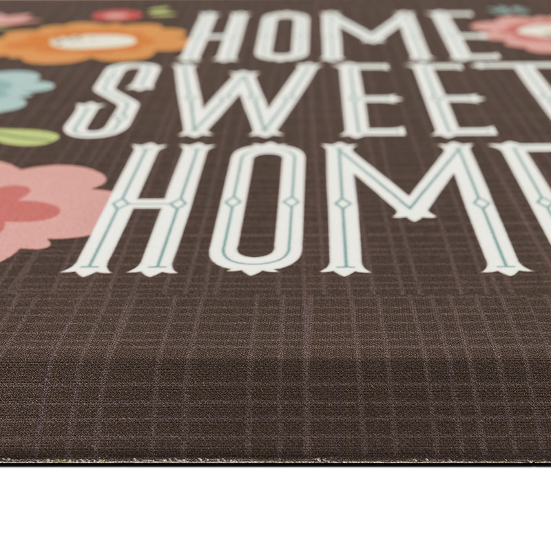 Tapis de cuisine anti-fatigue antidérapant 18 po x 30 po Whitney Home Sweet Home Dri-Pro