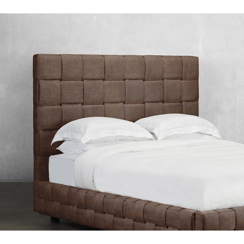 Tête de lit tapissier Vennessa, Double, Caramel
