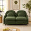 Canapé deux places deux places en tissu Teddy doux comme un nuage, avec dossier incurvé, coussins lombaires, soutien par coussin double couche et conception modulaire pour des espaces de vie polyvalents.-944344784