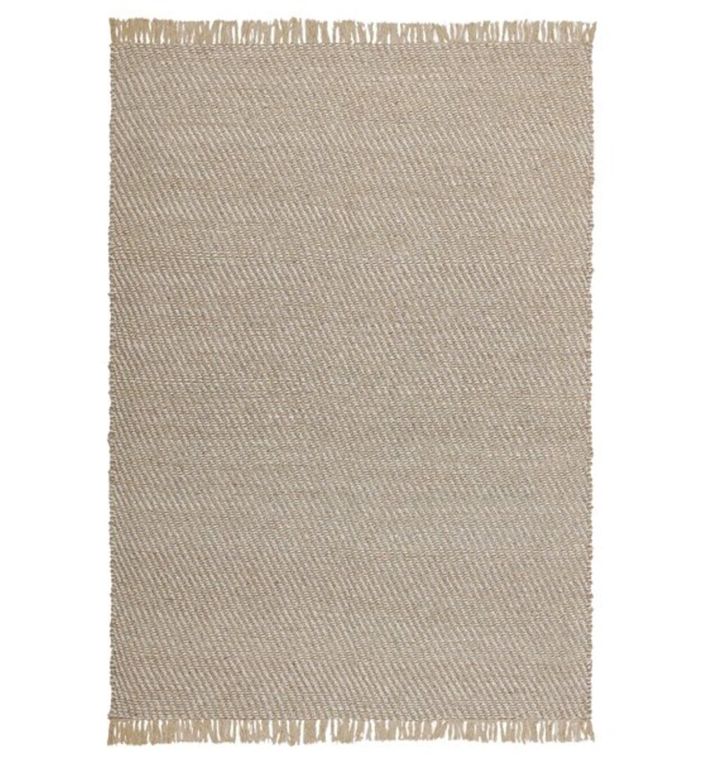 Handgefertigter Teppich Genola in Beige