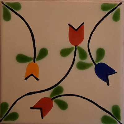 Carrelage mexicain 4,2 "x 4,2" 9 pièces TalaMex