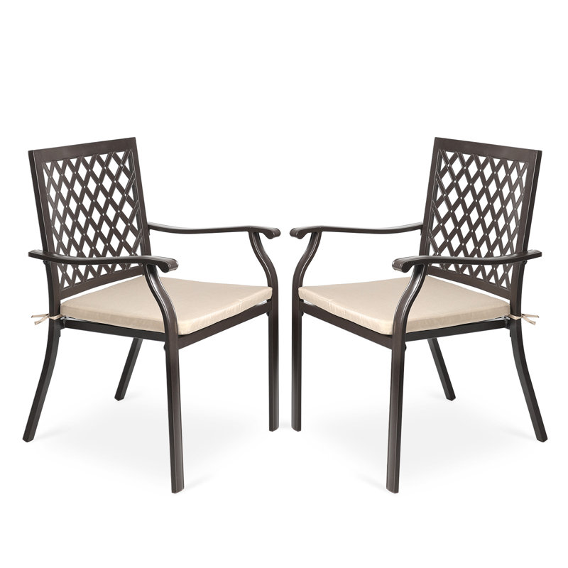 Chaises de salle à manger d'extérieur en métal Aoodor