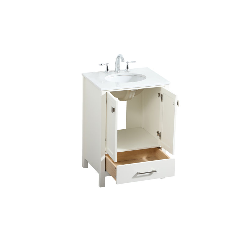 Ensemble de meuble-lavabo simple 24 po Irene, Blanc