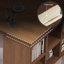 Bureaux en bois massif brun en forme de L-108297790-108297788