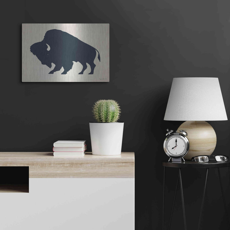 Luxe Buffalo Bison I On Beige par Buffalo Bison I On Beige par Ryan Fowler, H 16 po x l 24 po