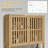 Bamboo Over The Toilet Storage Cabinet, Over Toilet Bathroom Organizer With Slatted Doors, Adjustable Shelf And Open Shelf, Natural