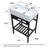 24"x16.8" Rectangular Console Bathroom Sink With Leg