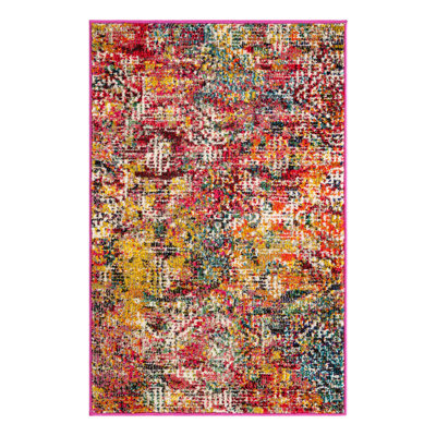 Washable Abstract Indoor Rug