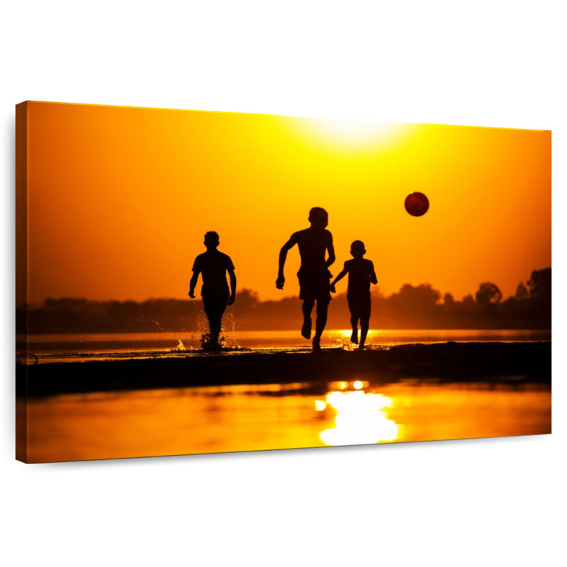 Coucher de soleil sur la plage de Sireci, H 16 po x l 24 po