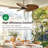 52" Outdoor Indoor/Outdoor Ceiling Fan with Light and Remote, Rustic Wood Ceiling Fan with Lights, Damp Rated, Energy Efficient DC Motor-67499685