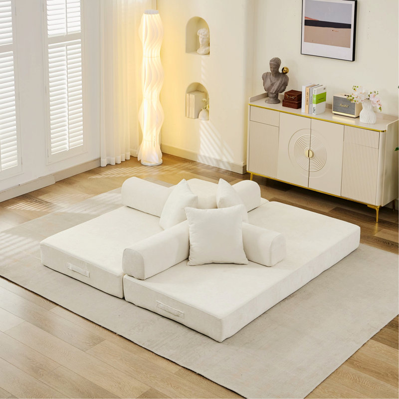 Canapé convertible Boneless, canapé-lit pour appartement, chambre à coucher de salon, Beige