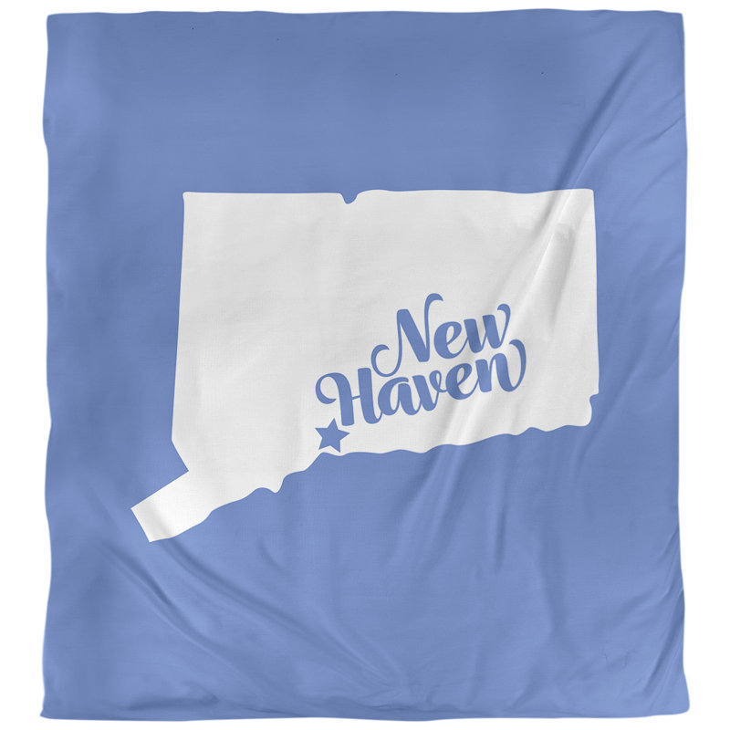 Housse de couette new refuge connecticut, Housse de couette pour très grand lit, Bleu, Polyester brossé