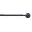 Black Carbon Steel Adjustable 2.5cm Bay Window Single Curtain Rod-47123969