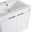 Meuble-lavabo de 36 po avec lavabo en résine, 2 portes à fermeture douce et 1 armoire latérale, conception à fixation flottante