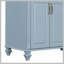 Meuble-lavabo de 36 po avec lavabo, armoire de salle de bain en bois massif gris-bleu avec tiroir rabattable, 3 tiroirs et 2 portes, conception élégante avec poignées en métal doré, meuble-lavabo moderne en bois aggloméré pour le rangement de la salle de bain-307447227