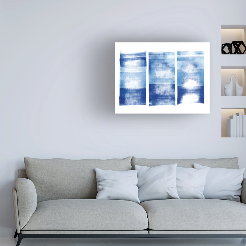 Art sur toile, bolognaise, pomme sauvage, bleu, H 14 po x l 19 po
