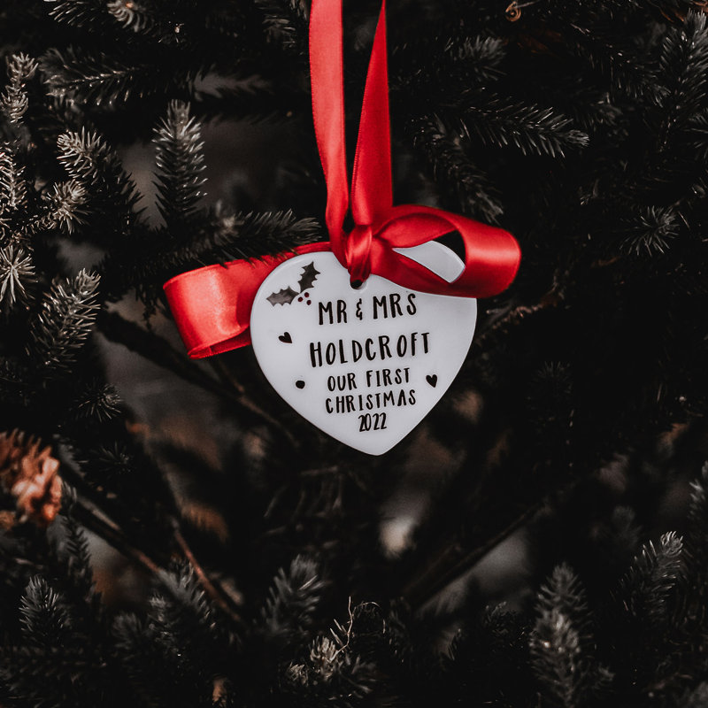 8cm Ceramic Holiday Shaped Ornament, Yes