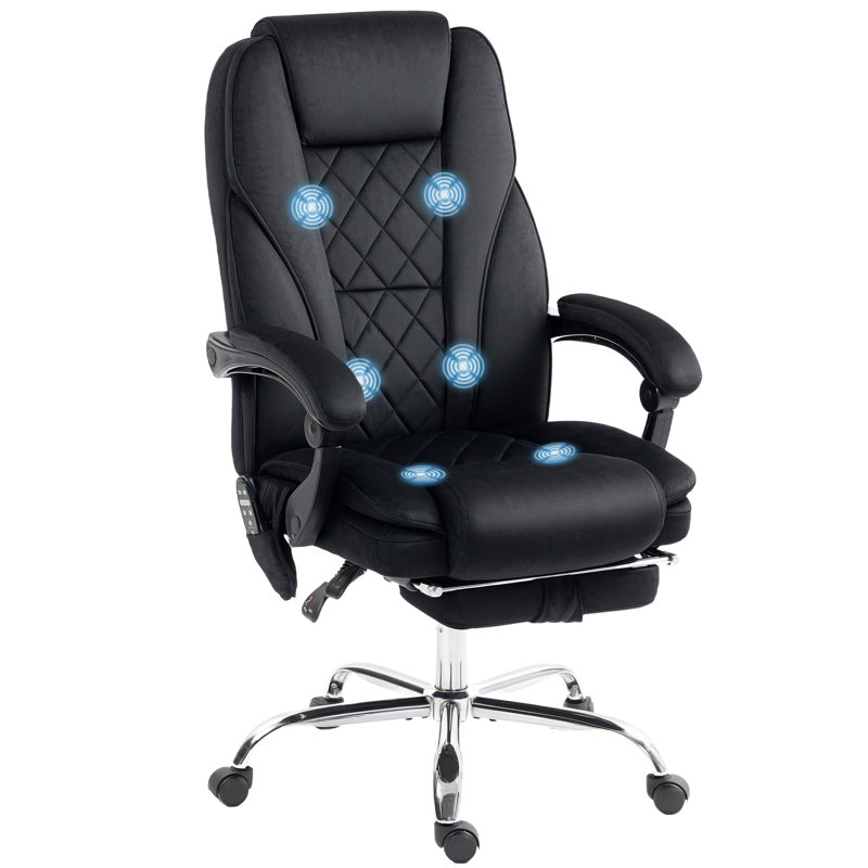 Fauteuil de massage, fauteuil de jeu inclinable, noir, Noir