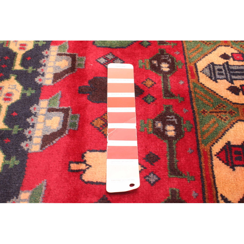 Tapis rouge Teimani 3 pi 7 po x 6 pi 3 po