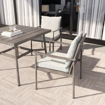 Kashanti 2-Piece Outdoor Dining Chairs with Cushions by Red Barrel Studio
