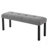 Modern Tufted Linen Dining Bench, Farmhouse Upholstered Entryway Bench With Black Rubber Wood Legs, Versatile For Kitchen, Bedroom, Hallway-66959897