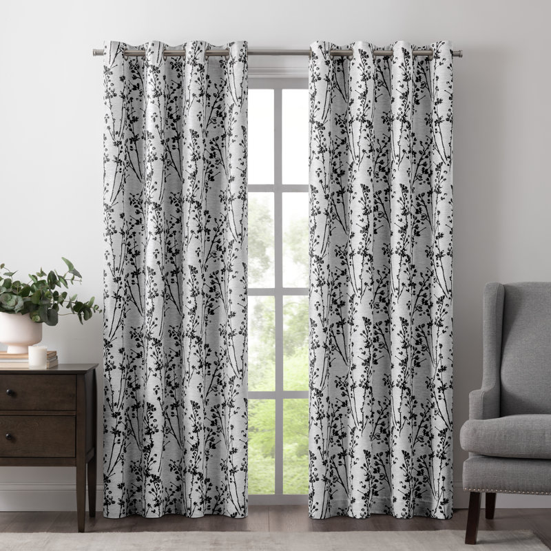 Mahtomedi Room Darkening Curtain Single Panel, Chrome, 50" W x 84" L