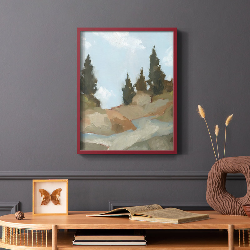 Reproduction d'art encadrée West Trail, H 14 po x l 11 po, Blanc