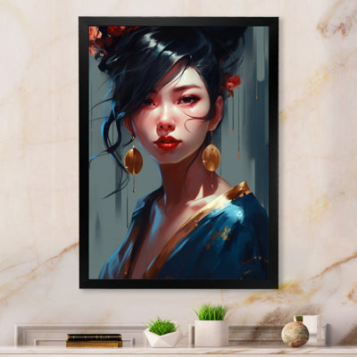 Dame japonaise élégante - peinture sur toile