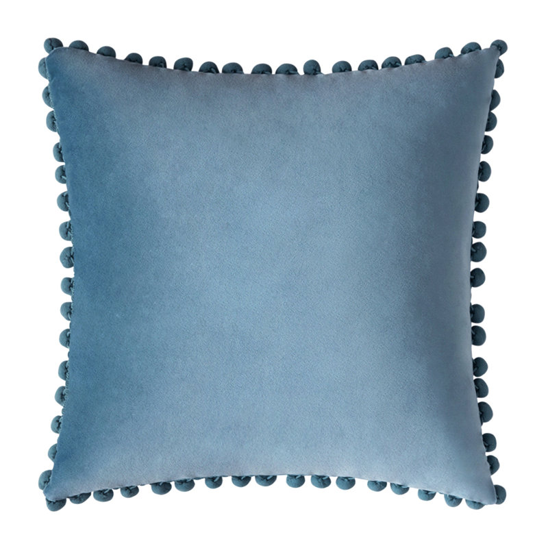 Velvet Throw Pillow Cover, Water Blue, 18" x 18", Pillow Cover Only - No Insert