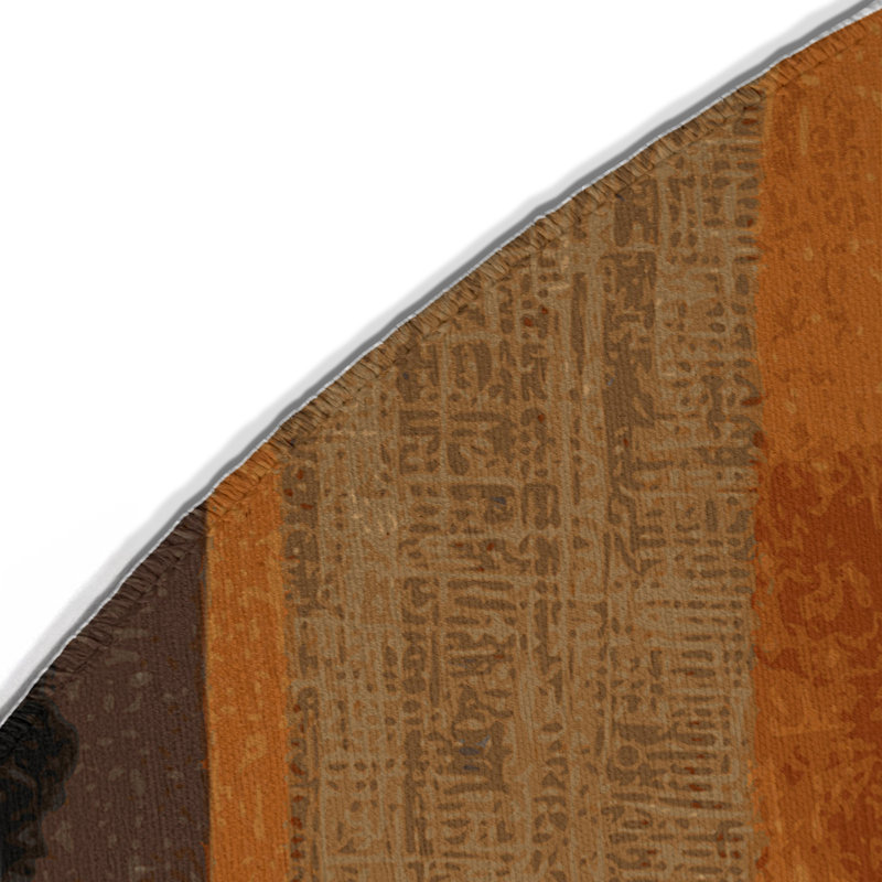 Gilded Dunes Indoor And Outdoor Area Rug, Round 5'