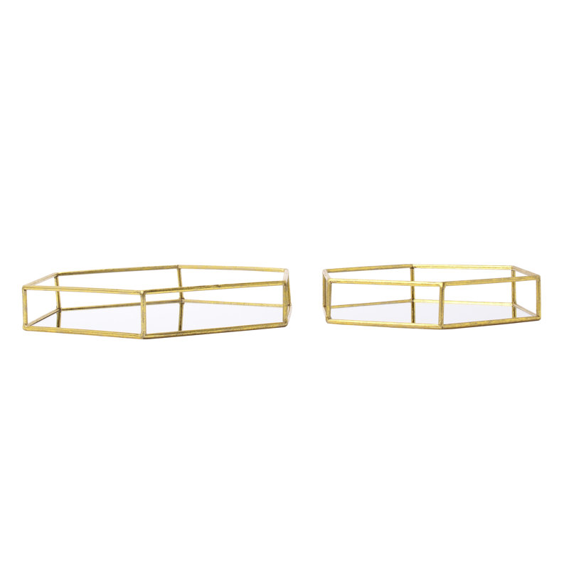 Tray - Set of 2, Gold