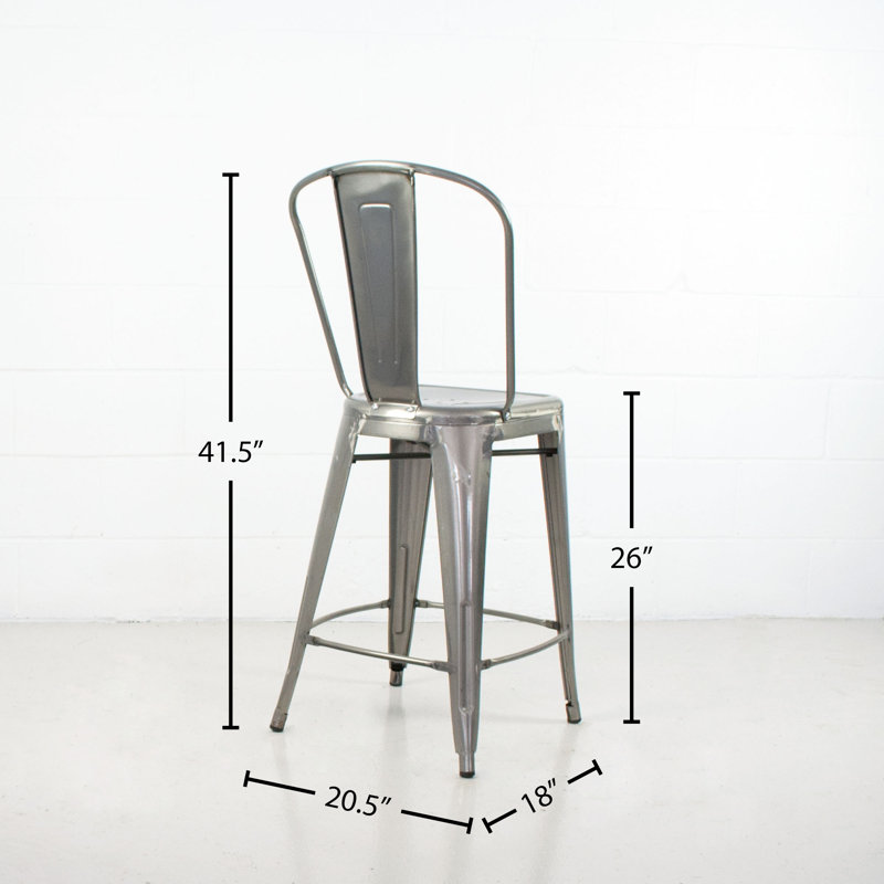 Melien Stackable Bar & Counter Stool, Counter Stool (26" Seat Height)