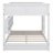 Queen Over Queen Bunk Bed, Solid Wood Bunk Bed Frame With Built-In Storage Cabinets, Station, Ladder, Safety Guardrails-114248950
