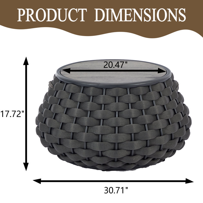 Patio Round  Table, Gray