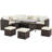 Cueva 7 Piece Rattan Sectional Seating Group with Cushions and Storage-967478173