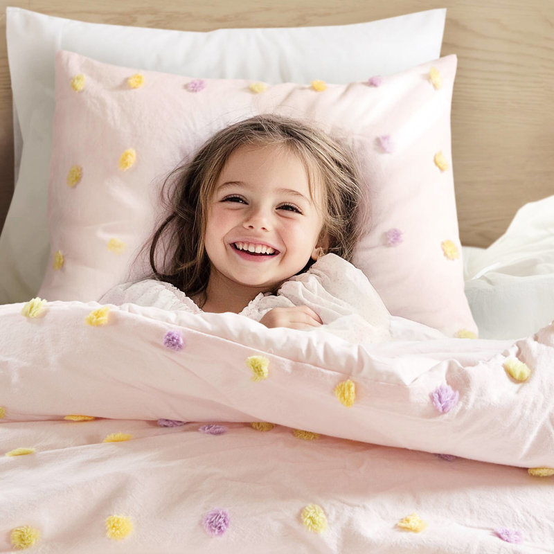 Édredon en coton pour lit simple / simple TG, rose, avec rembourrage, - nettoyage en douceur 4Pcs TG rose avec rembourrage et motif