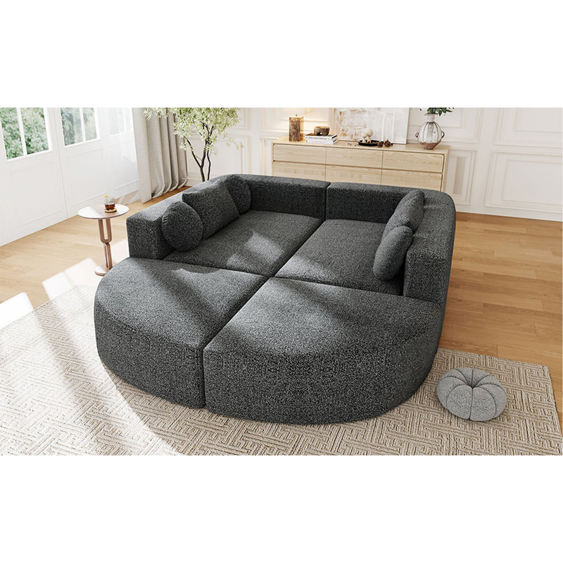 Canapé modulaire Boneless Couch, Noir