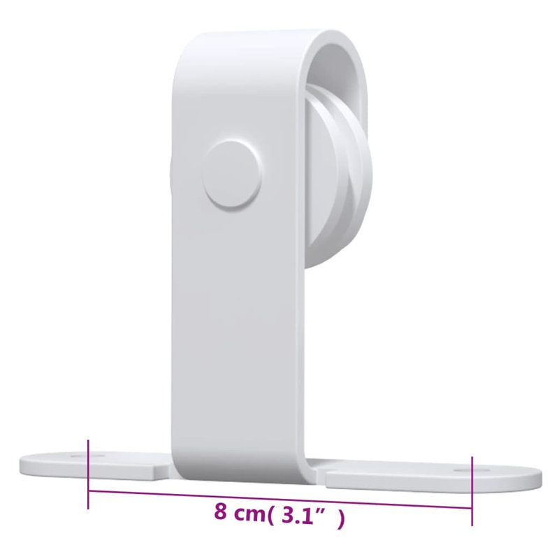 Afet Mini Sliding Barn Door Push, 183cm, White