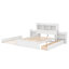 Lit plateforme double avec tablettes coulissantes-2104864011