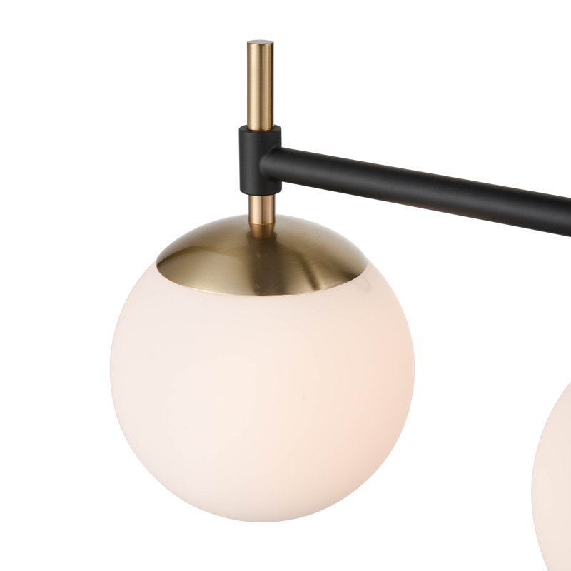 Aparicio Dimmable Bathroom Vanity Light, 4, Matte Black/Modern Gold