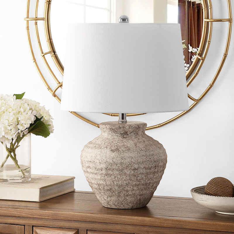Adstock Ceramic Table Lamp, Light Gray