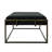 Upholstered Velvet , Black With Modern Brass Finish - Minimalist Look, Metal Frame, 25 In Width, 16 Height Bench Style, Height, Width