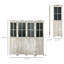Paravent portable de 5,6 pi de hauteur, écran d'intimité à 4 panneaux de style avec planches noires, cloison en bois pour les écrans de la maison, écran, bureau