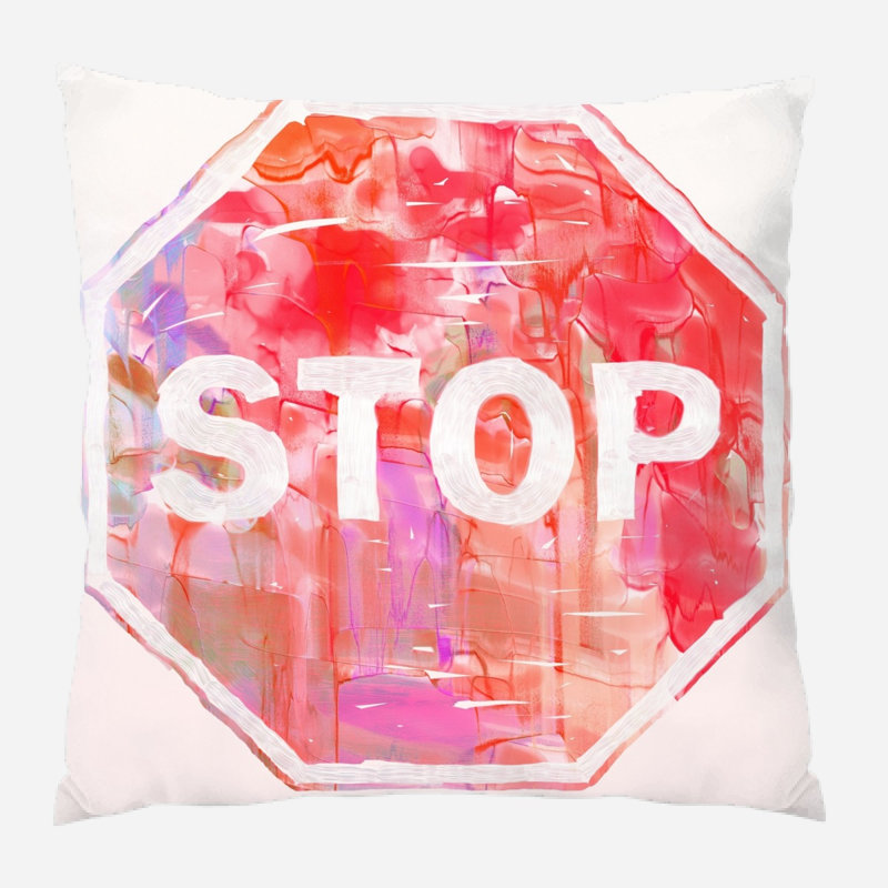 Coussin watercolour Botello, Microsuède, Intérieur