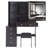 37" Middle Size Left Bedside Cabinet Vanity Table + Cushioned Stool Dresser Set, 2 Ac+2 Usb Socket, Hair Dryer Stand, Large Touch Control Led Sliding Mirror, 3-Color Switch, Epa, Gcc, Ul Certificate